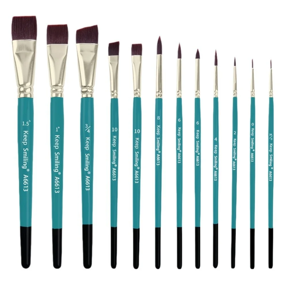 12pcs Face Paint Brushes Artist Acrylic Paint Brush Set for Face Body Shoe Painting, Ideal for Chrismas Halloween Cosplay Party