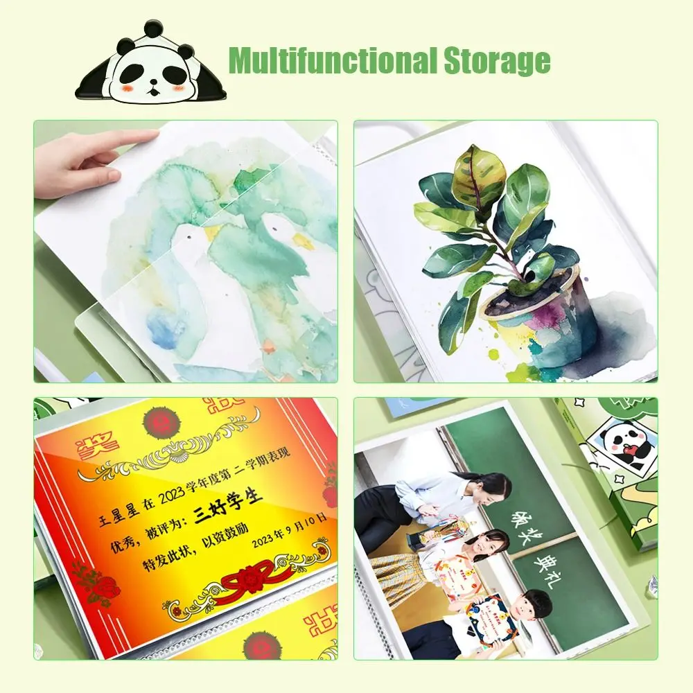 Durable Plastic Archives Bag Transparent Bag 30/60 Pages File Folder A4 Large Capacity File Storage Bag File