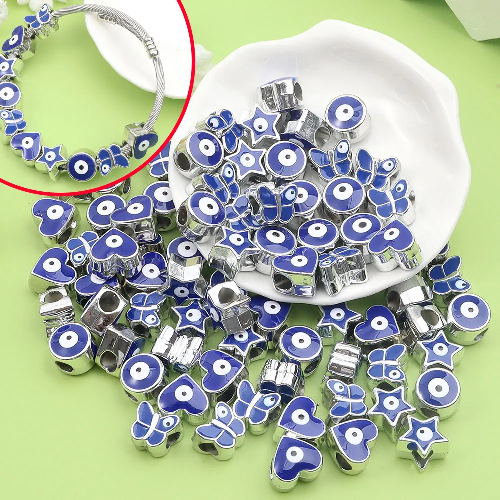 

3/8/13 шт. несколько синих и серебряных декоративных бусин, браслеты для пляжного отдыха своими руками, ожерелья, серьги, подарки, декоративные аксессуары