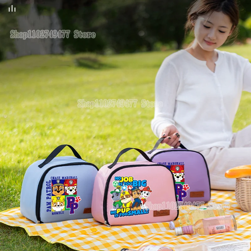 PAW patorl lunch bag cartoon anime aluminum foil cotton thickened preservation insulation work student bento box picnic handbag