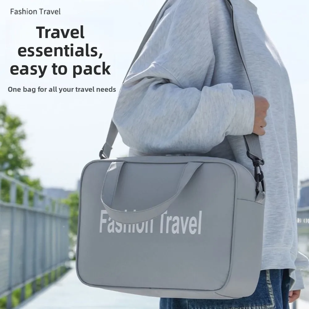 

Portable 600D Film Travel Handbag Waterproof Large-capacity Duffel Bag Single Shoulder Lightweight Shoulder Luggage Bag Women