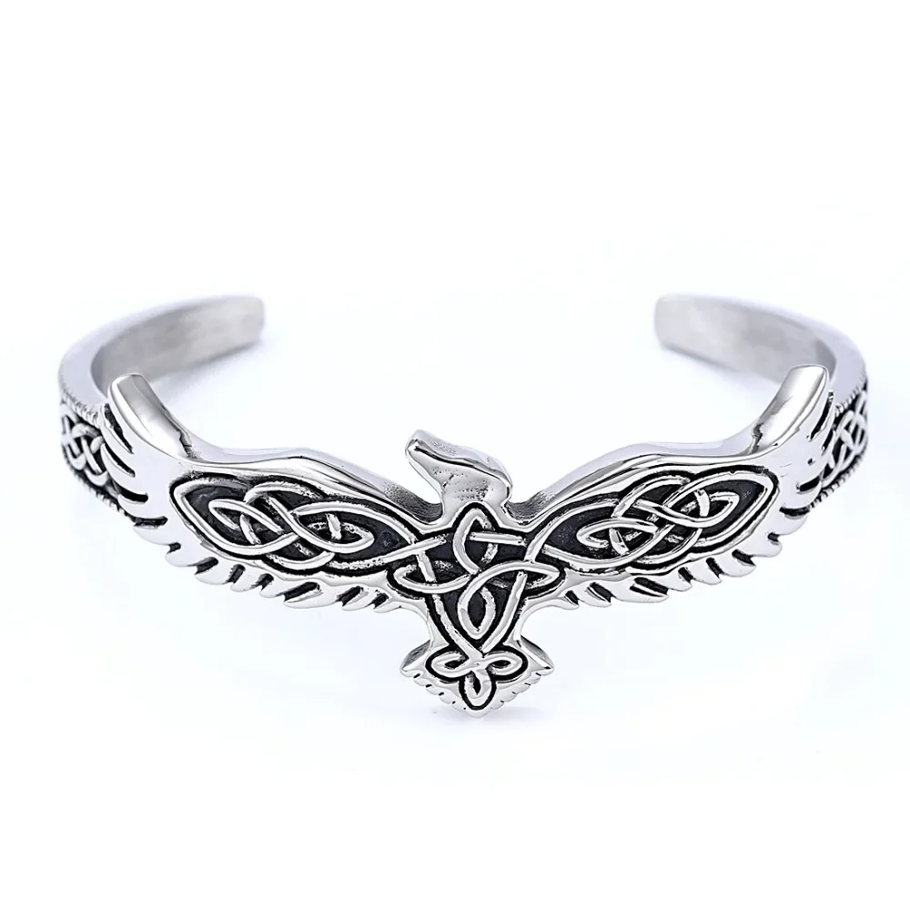 

Animal Shaped Eagle Knot Jewelry, Stainless Steel Men's for C-shaped Open Bracelet Cuff Bangle