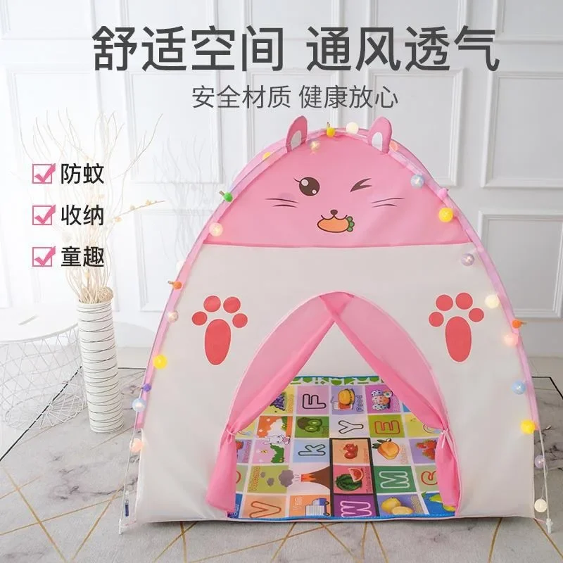 Nova tenda das crianças indoor ao ar livre jogos jardim tipi princesa castelo dobrável cubby brinquedos tendas enfant quarto casa teepee playhouse