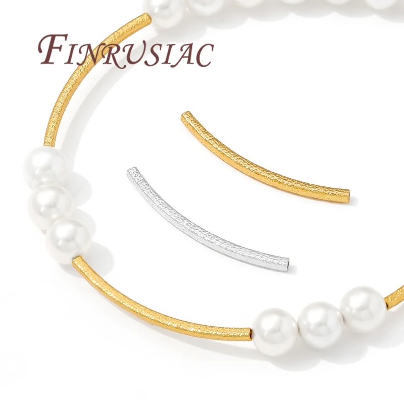 35 مللي متر * 2 مللي متر 18K مطلية بالذهب أنبوب خزر عازل موصلات ل اليدوية سوار ذاتي الصنع قلادة صنع المجوهرات اكسسوارات #5