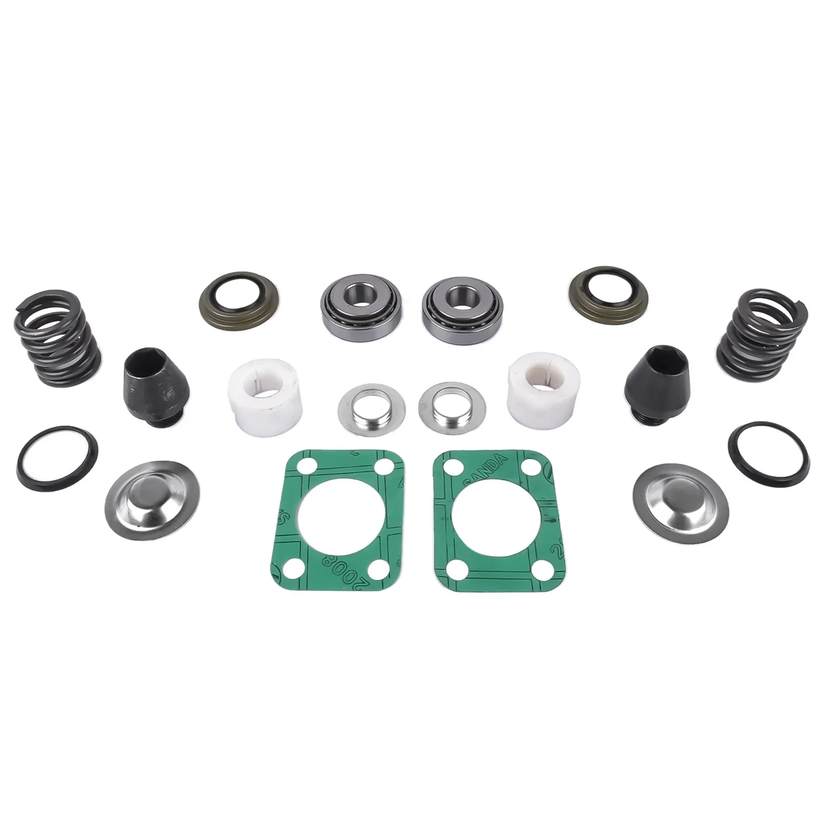 AP02 Front Axle King Pin Rebuild Kit For Chevy K30 K3500 1977-1991 Bearing Bushing Spring Seal