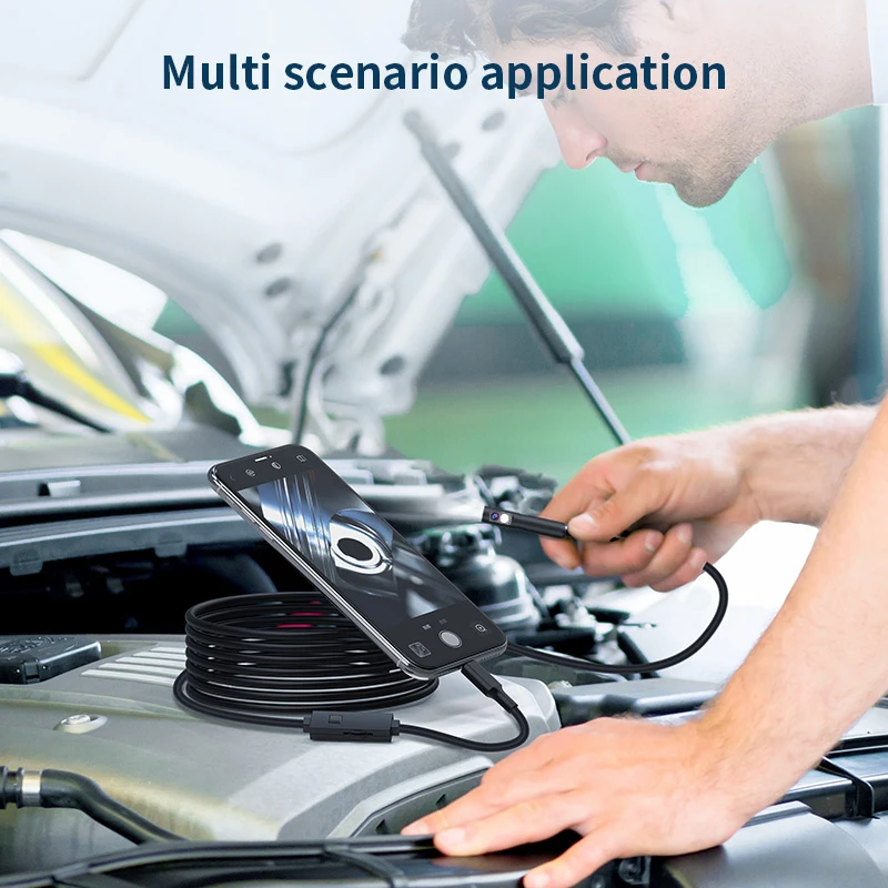 2MP OTG كاميرا المنظار السيارات بوروسكوب التفتيش كاميرا جهاز لابل آيفون IOS الهاتف الذكي أندرويد نوع سيارات