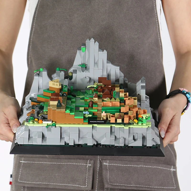 Machu Picchu Bricks Model Peru Inca Historical Architecture Ornament Building Blocks Set Toys Gifts For Kids Adults Collection