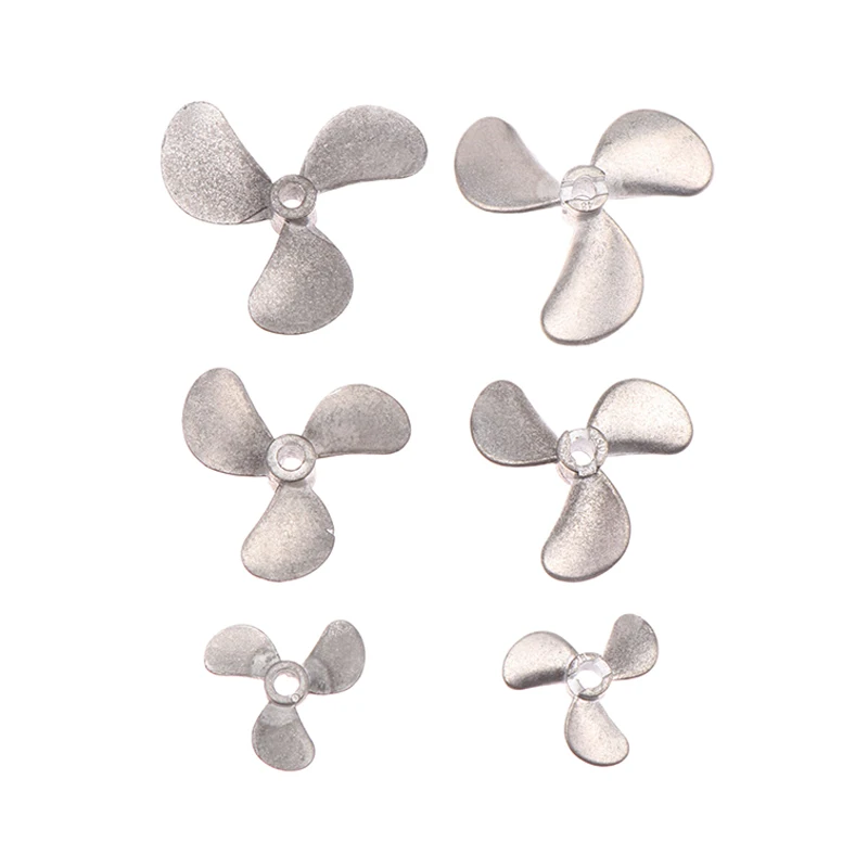 1Pc Right Left Hand 4mm Shaft 3-Blades Metal Propeller Submerged Prop 28mm 40mm 48mm For RC Boat Marine Tug Bait