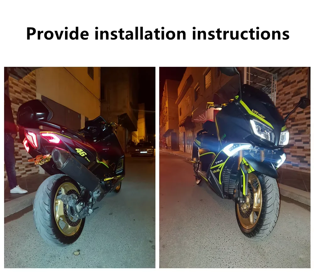 Tmax 530 xp530 LEDターンシグナルライトリアテールブレーキライト Tmax 530 xp530 LEDターンシグナルライトリアテールブレーキライト