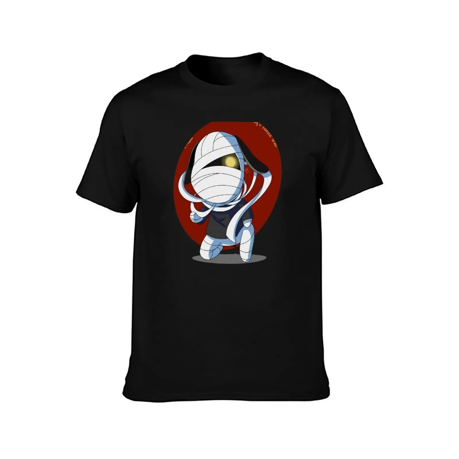 Lucky x eraser head T-Shirt, Summer Casual Cotton Tee, Oversized Streetwear Tops, Vintage Graphic Print, Loose Fit Short Sleeve