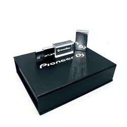 New Colorful LED light D J premium USB 3.0 Silver Crystal Pendrive With Box 16GB 32GB 64GB 128GB