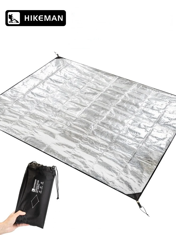 Outdoor Ground Mat, Thickened PE Aluminum Foil Picnic Mat, Double-Sided Aluminum Film Mat, Beach Camping Portable Mat