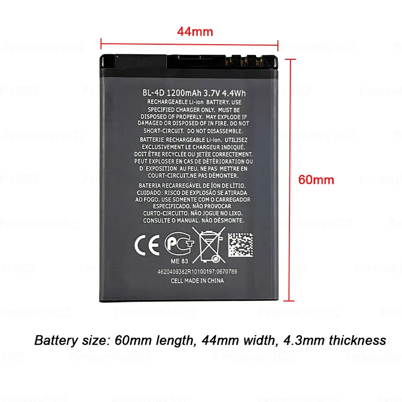 Battery BL-4D BL 4D for Nokia N97 mini N8 E5 E5-00 E7 E7-00 702T T7 T7-00 N5 N8-00 BL 4D Cordless Phone Mobile Phone Batteries