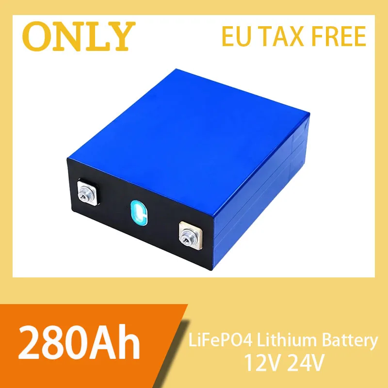 

280Ah Lifepo4 Rechargeable Battery Pack 3.2V Grade a Lithium Iron Phosphate Prismatic Cells for Solar PV EU US Tax Free
