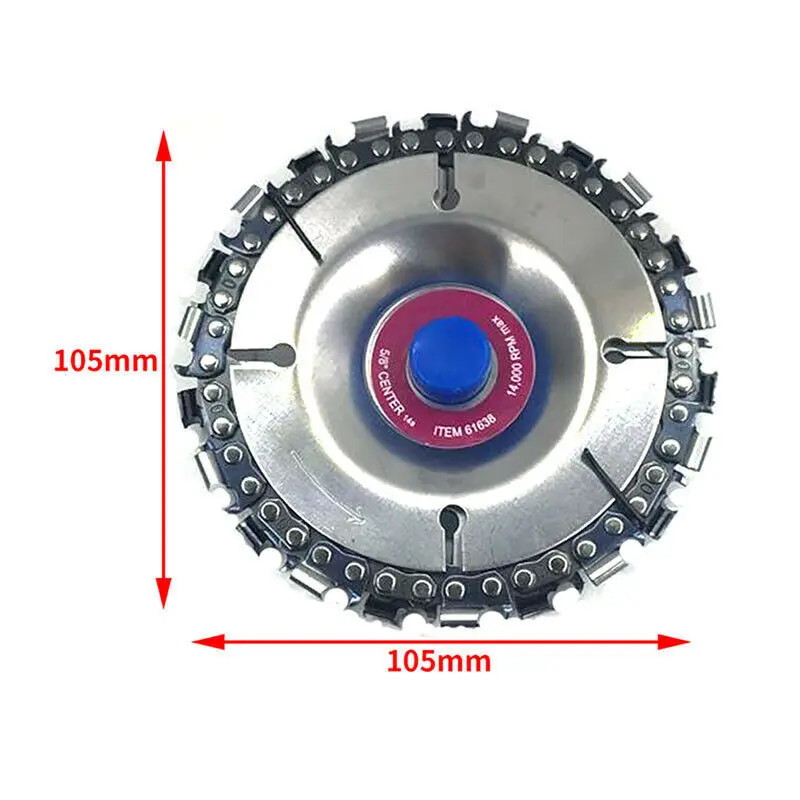 4 Inch 22 Teeth Cutting Chain Disc 2Pcs 22T Chain 6Pcs Angle Grinder Woodworking Saw Blade Set 100 16