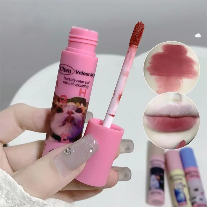 Non Stick Lipstick Lasting Lipstick Nourishing Gifts For Cat Lovers Matte Lip Gloss Instagram Worthy Enhance Complexion Too Cute