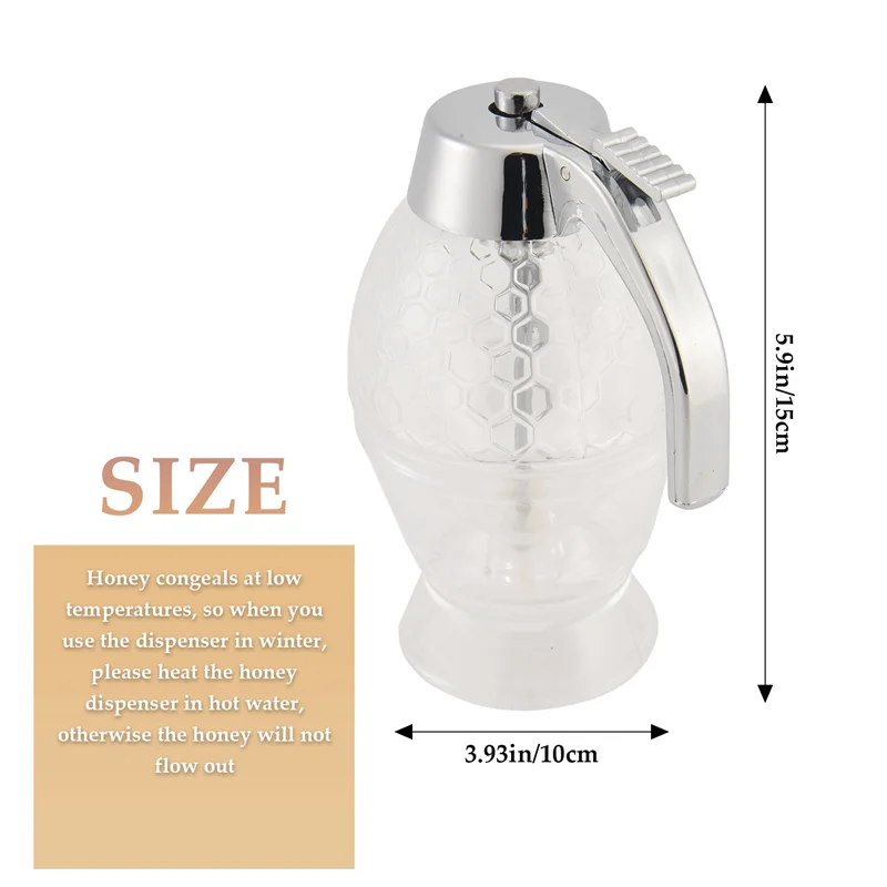 موزع عسل ABPP، حاوية سكر شراب بالتنقيط بدون حامل، وعاء عسل جميل على شكل مشط، حاوية سكر شراب