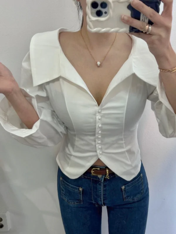 Chic Vintage Striped Shirt Three Piece Set Long Sleeve Layering Wrap Chest Drapey Wide Leg Pants Korean Style Women's Fashion