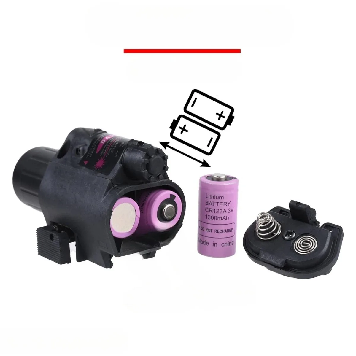 Linterna táctica láser rojo interruptor remoto para Glock 17 19 - imagen 4