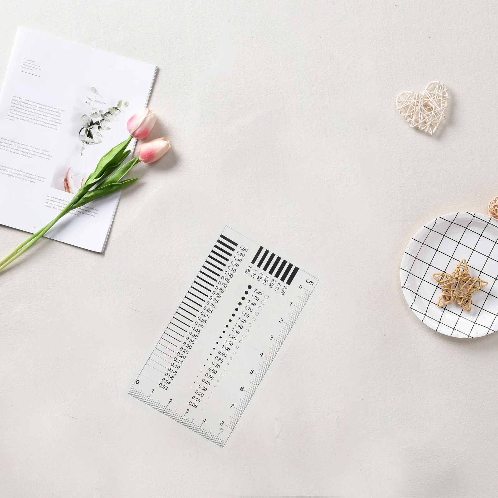 مخطط قياس عيوب عالي الدقة مسطرة فيلم شفافة للكشف عن تقدير عرض خط الكراك للخدش #4