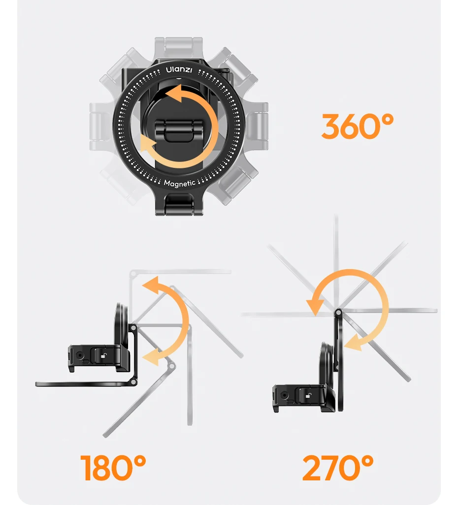 � Ulanzi PM01 Pocket 3 Magnetischer Erweiterungsadapter für Pocket3 Handyhalter für iPhone 16 15 14 13 Vlog Kit – Detail 9