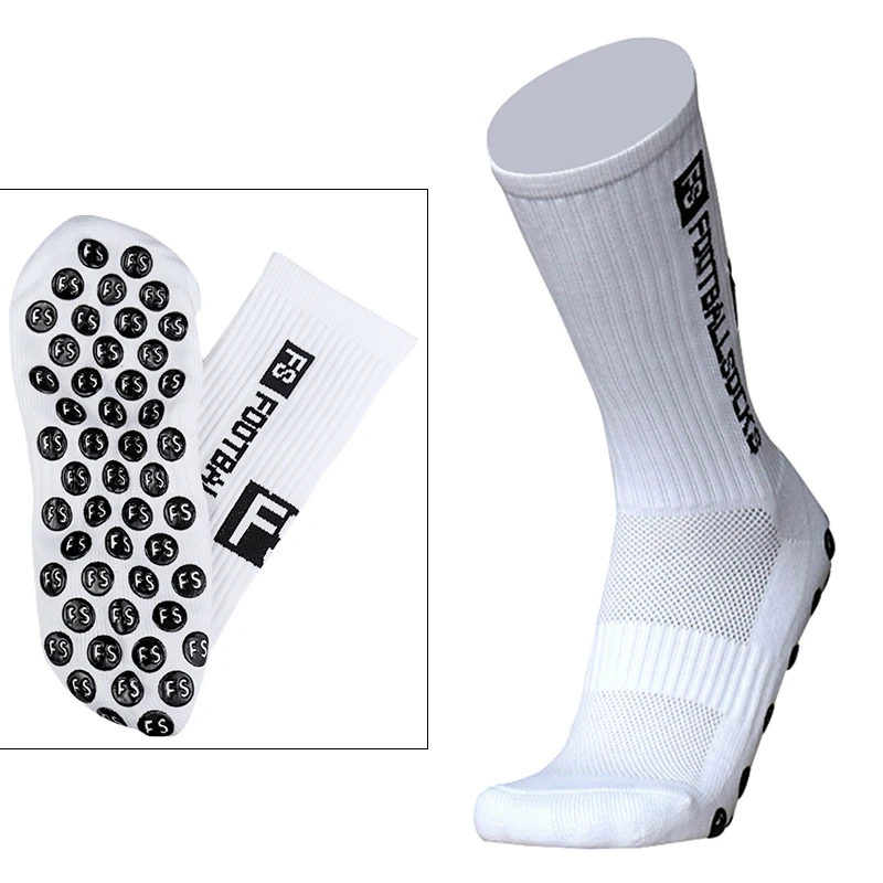 

Mid tube FS letter soccer socks training anti slip and odor proof silicone sports football socks calcetines hombre futbol