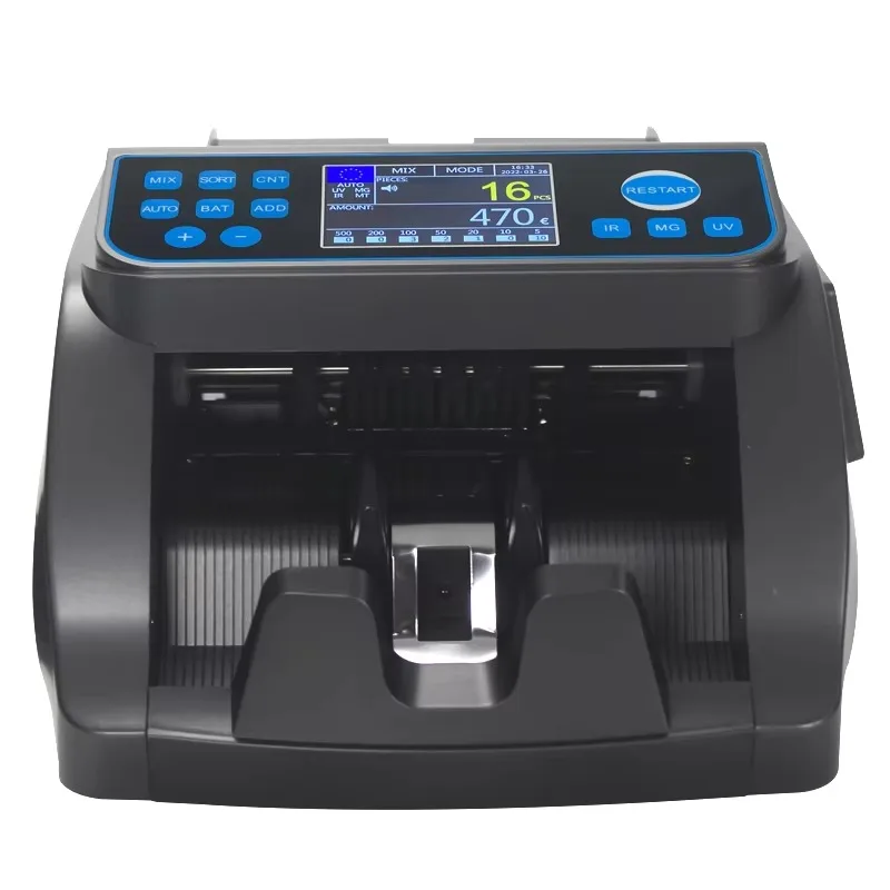 6000E EURO Money Counter Fake Notes Detector PKR IQD USD EUR Bill Counter Money Counting Machine