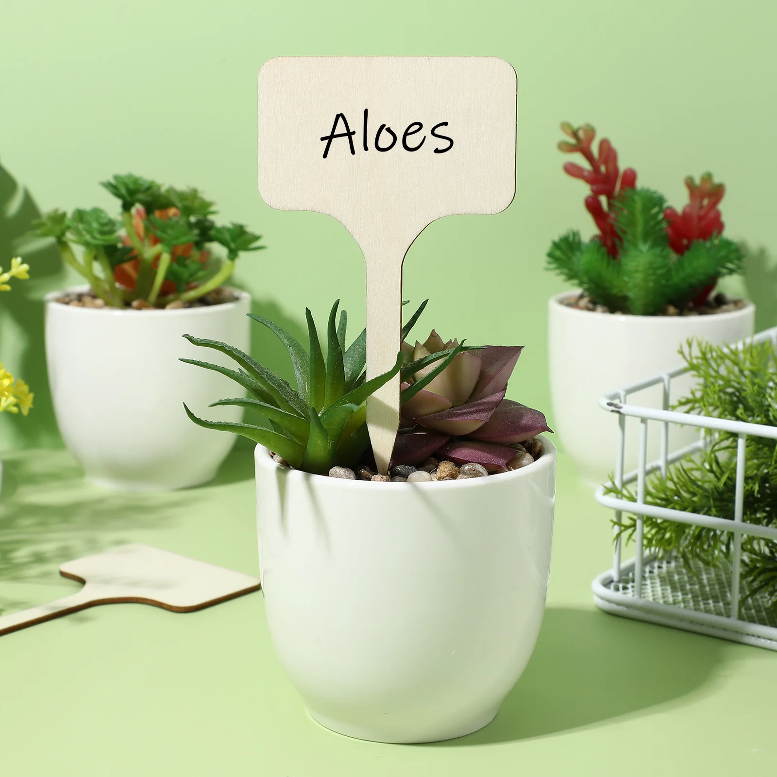 

50 pcs Signs Markers For Garden Indoor Outdoor Use Plant Markers Sticks Tags Wood Plant Marker Identification Stakes