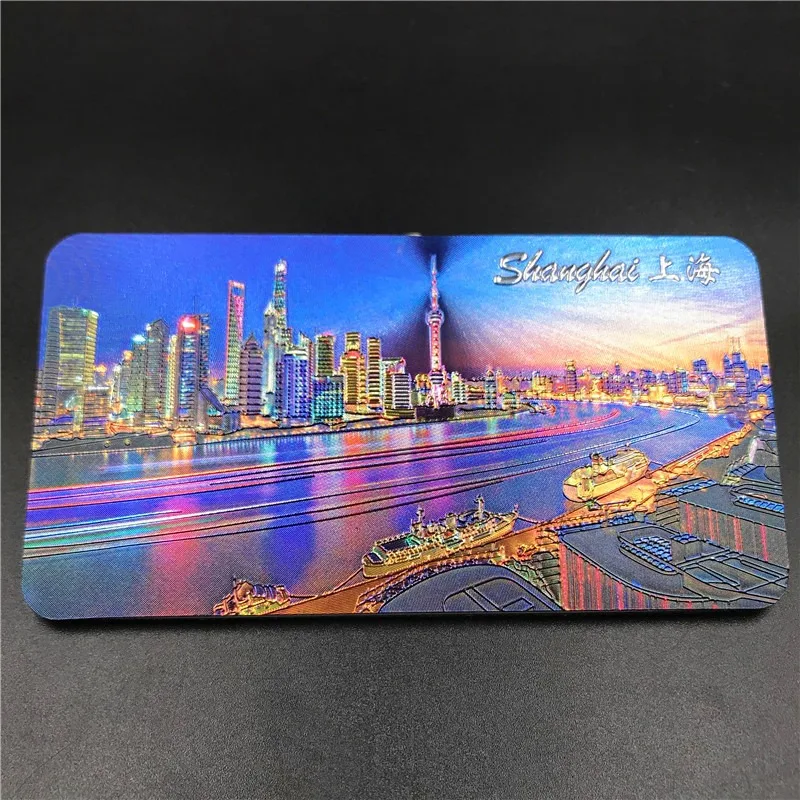 China Shanghai Fridge Magnets Oriental Pearl TV Tower Travelling Souvenirs The Bund Lujiazui Fridge Stickers Wedding Gifts