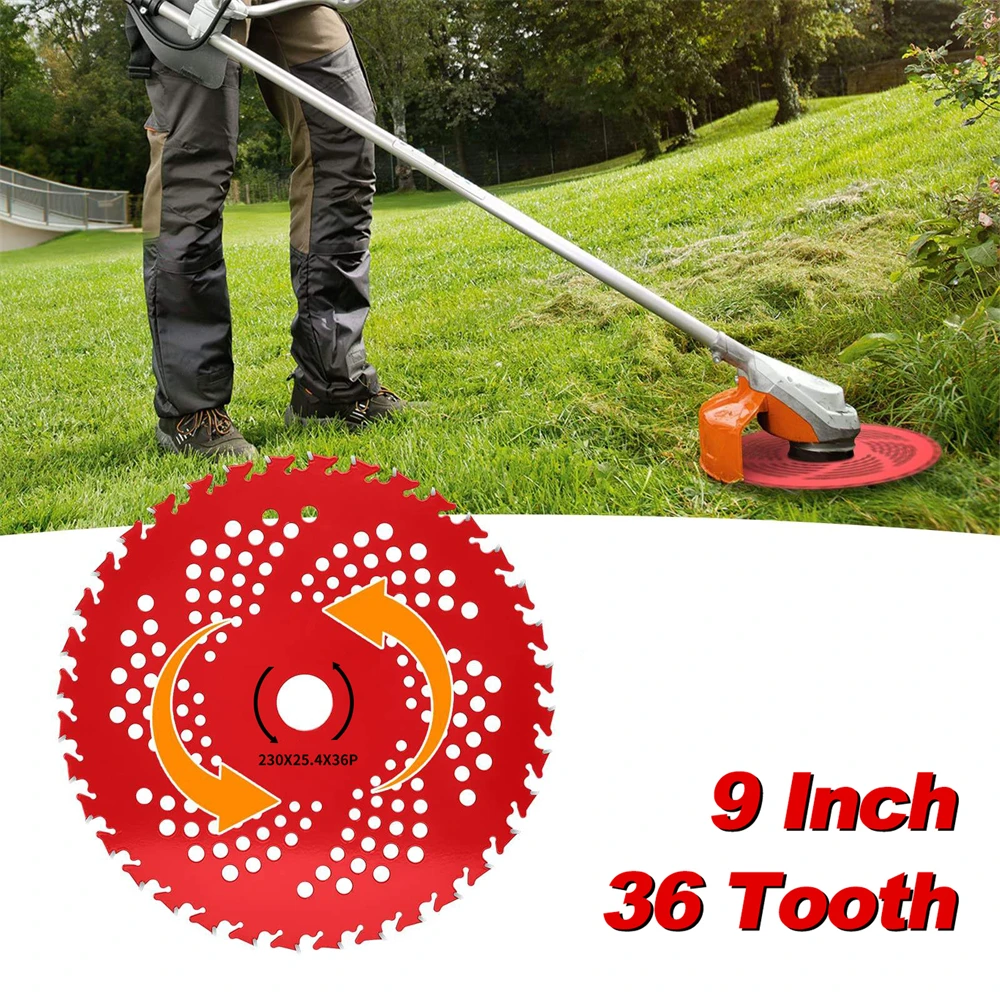 

9 Inch 36 T Brush Cutter Blades Replacement Carbide Lawn Mower Cutter Circular Grass Trimmer Cutting Disc Home Gardening Tool
