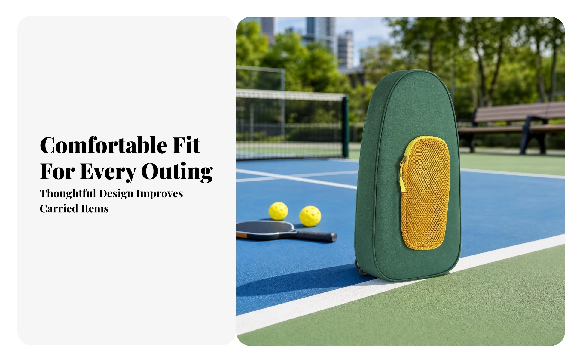 Waterproof Pickleball Storage Backpack Long-Lasting Athletic Carrier Pickleball Backpack Sports Pack Anti-Scratch