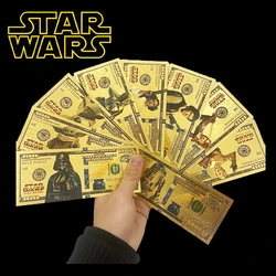 Disney Star Wars Mandalorian Skywalker Yoda Manga Figures Gold Commemorative Banknote Golden Coins Collection Gifts