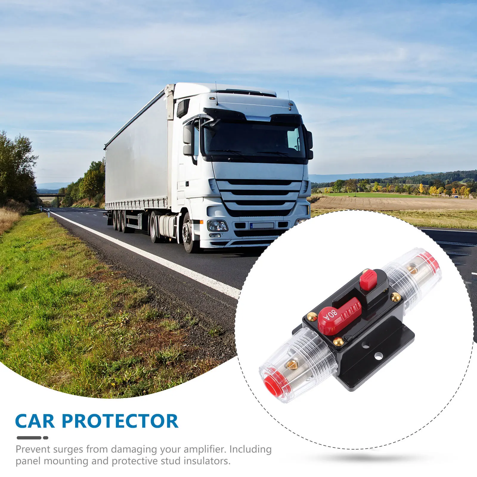 1pc 80a disjuntor fusível titular liga de zinco proteção de reinicialização manual para rv barco corrico motor inversor proteção circuito