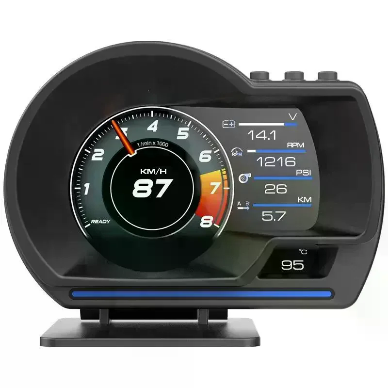 Universal OBD2&GPS Double Systems Meter Speedometer Head Up Display Muti-function Gauge Water Temp Turbo Car Accessories HUD P6