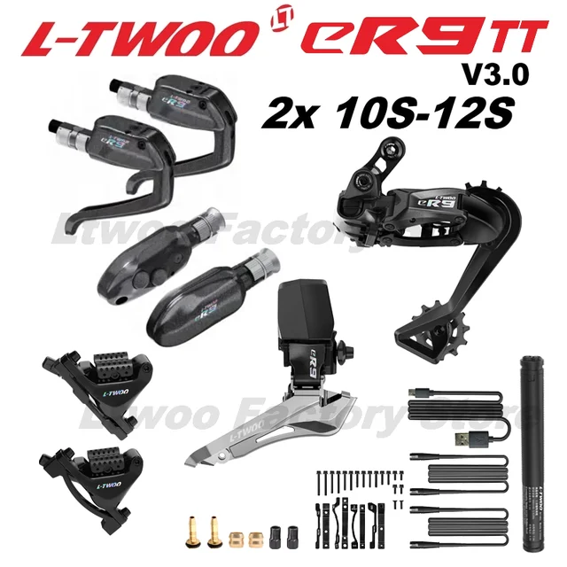 【新品】L-TWOO eR9 電動コンポーネント、グループセット LTWOO eR9 TT, eRX eR9 2x12s / 2x11s Electronic Groupset, Road