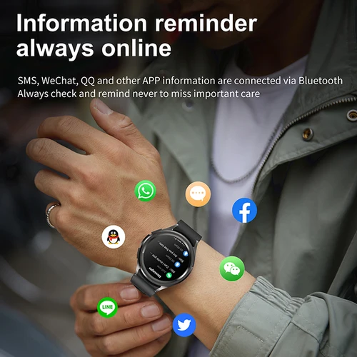 Imagen 2 del producto Para android y iOS reloj 6 reloj inteligente clásico mujeres hombres deportes Fitness salud impermeable Bluetooth llamada Smartwatch 2025 nuevo