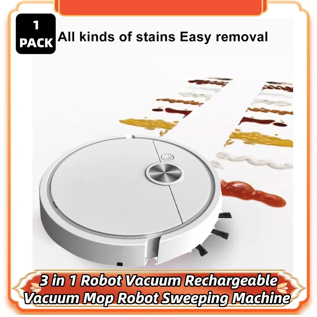 3in1 Robot Rechargeable Vacuum Mopping Sweeping Machine Efficient Cleaning Scanning Suction Dragging Integrated Cleaning Machine