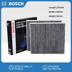 BOSCH Car Air Filter Air Conditioner Cabin Filter with Activated Carbon Replacement for Audi Volkswagen Skoda 5Q0819653 5Q081964