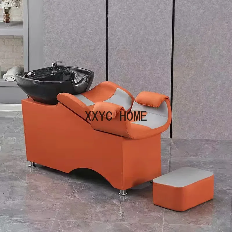 

Professional Hairdressing Chair Shampoo Spa Hair Washing Massage Bed Sink Ceramic Curve Stoel Hairdresser Furniture