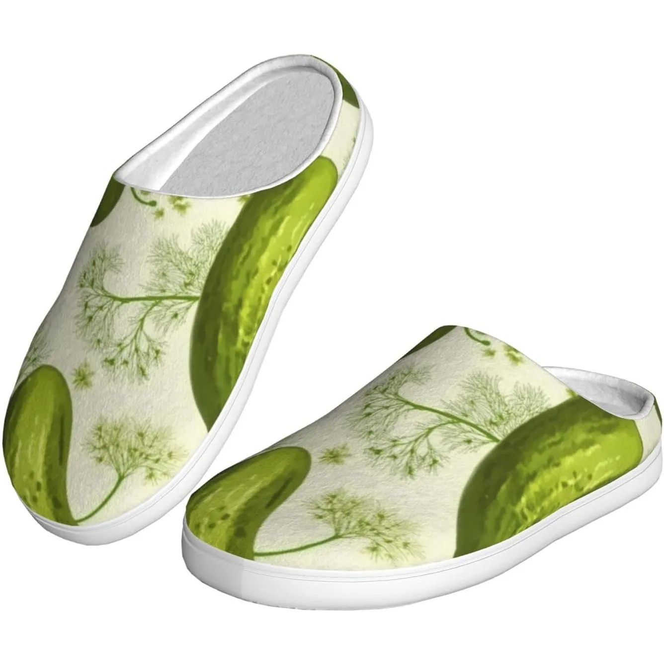 

Dill Pickles Women’s Cozy Slippers Soft Cotton Indoor & Outdoor House Slippers With Anti-Slip Sole