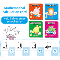 English Kids Math Learning Cards 4-8 Years Addition, Subtraction, Multiplication and Division Operations Enlightenment