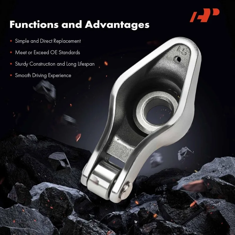 أذرع الروك الدوارة للمحرك المصنوعة من سبائك الصلب مكونة من 16 قطعة من A-Premium (نسبة 1.5) متوافقة مع الأزرار الصغيرة SBC 350، 7/16 بوصة