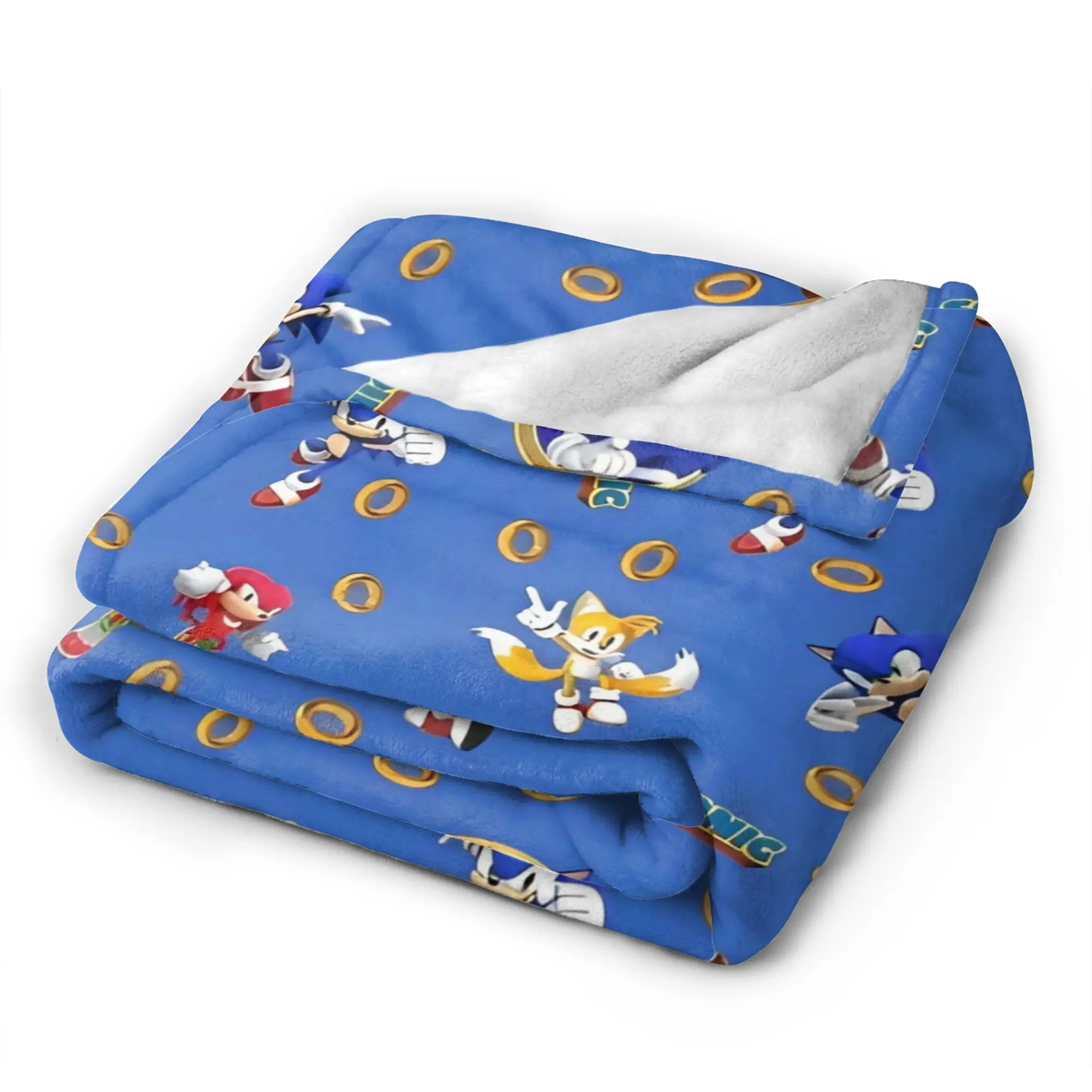 Shadow Game Flannel Blankets Soniced Cartoon Custom Throw Blanket for Home 200x150cm Plush Thin Quilt - view 3