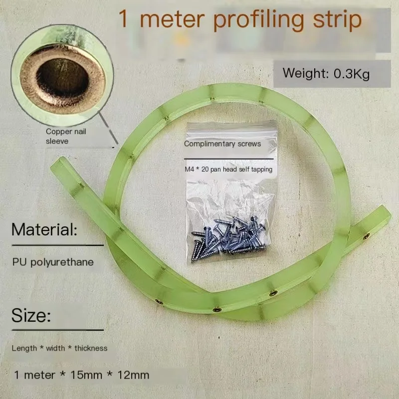 Carpintaria Profiling Strip, Molde Curva flexível, Ajustável e fixo Complex Shape Contour, Ferramenta Carpintaria, Templates Guide, 2m