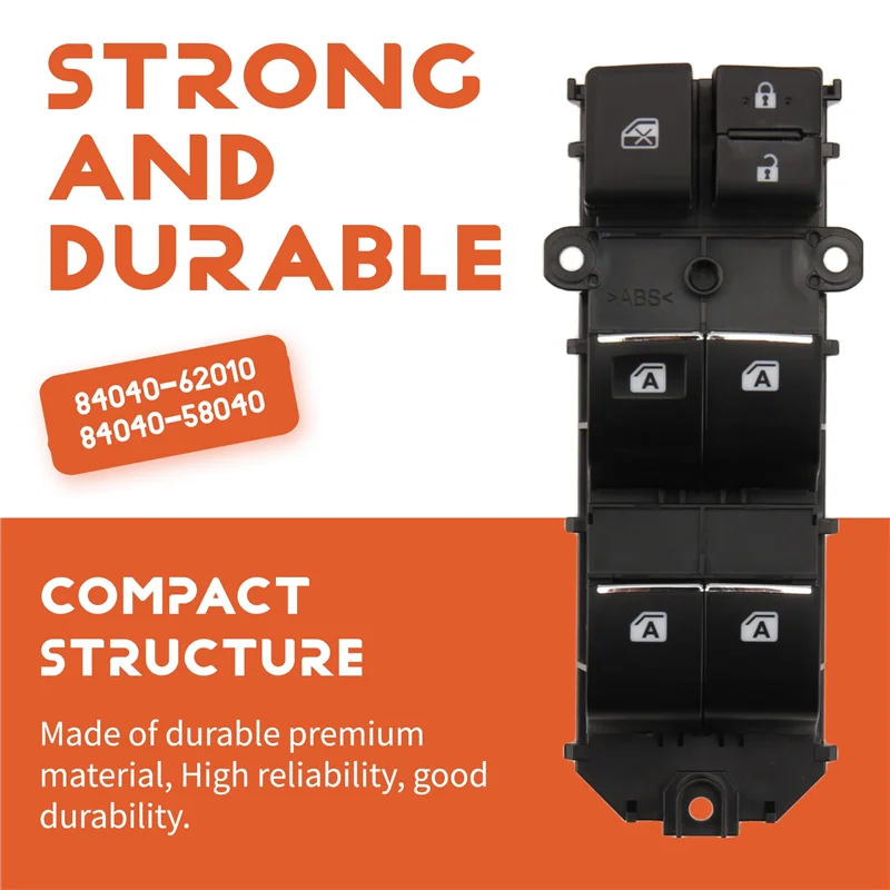 【BRILLIANT 】84040-0E040 84040-62010 8404058040 Front Left Power Window Control Switch Button For Toyota Highlander 2014-2019 Alp view 5