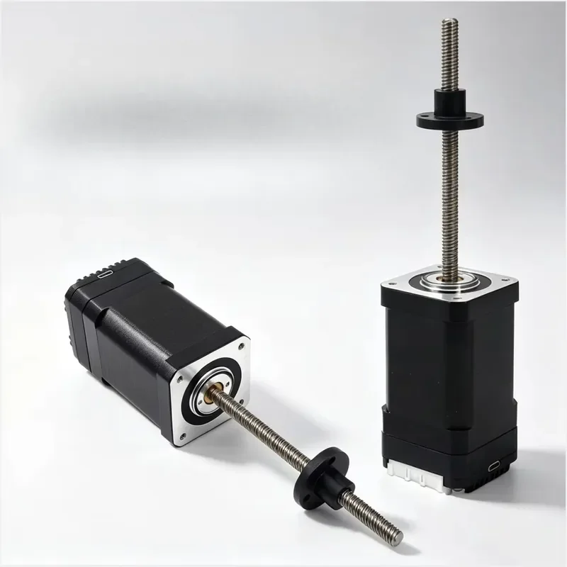 Custom Integrated T-shaped Lead Screw Stepper Motor Linear Actuator With Built-in Driver Custom Shaft Stroke Screw Diameter