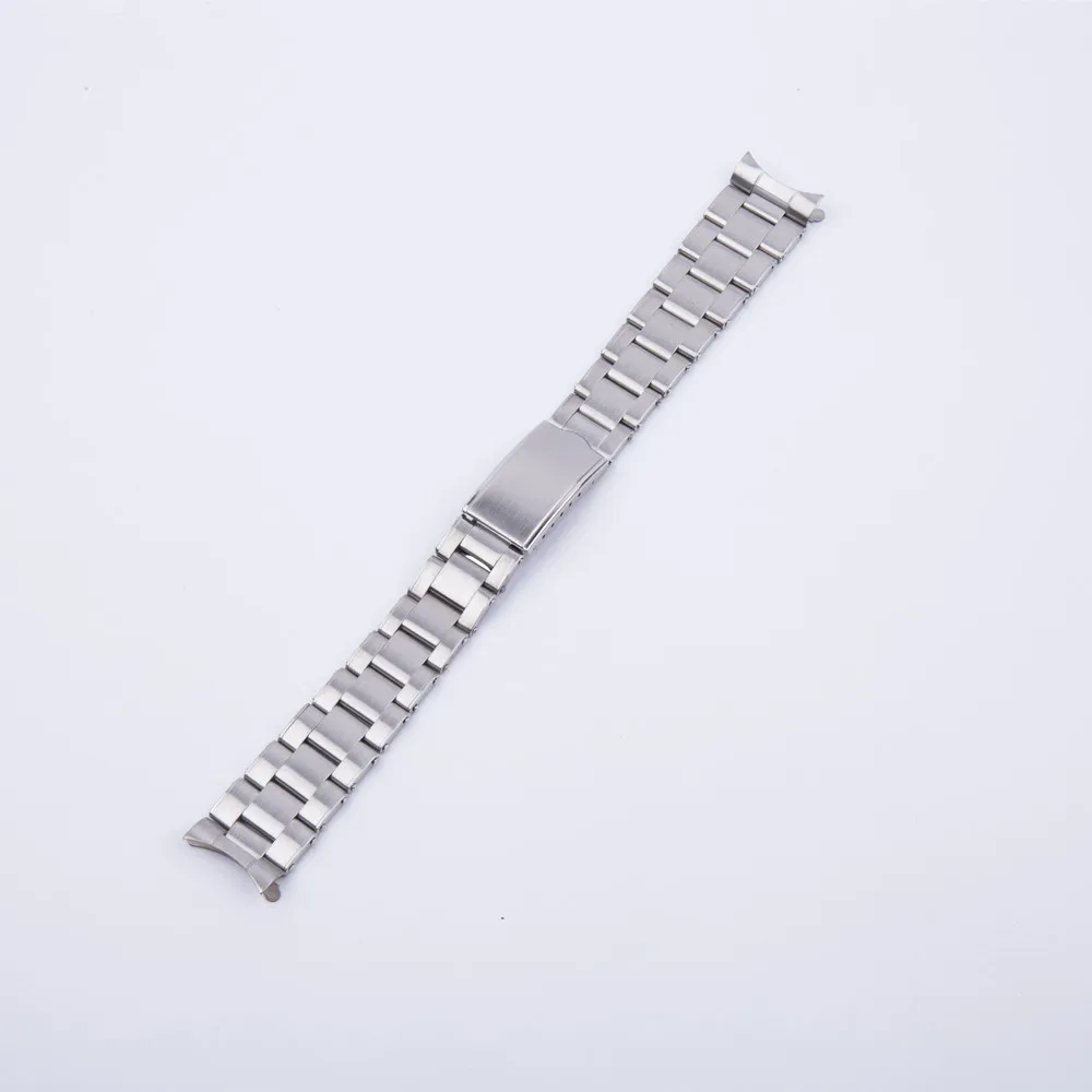 

20mm Watch Strap 316L Stainless Steel Aftermarket Oyster Rivet Curved End Bracelet Compatible For RLX Watches