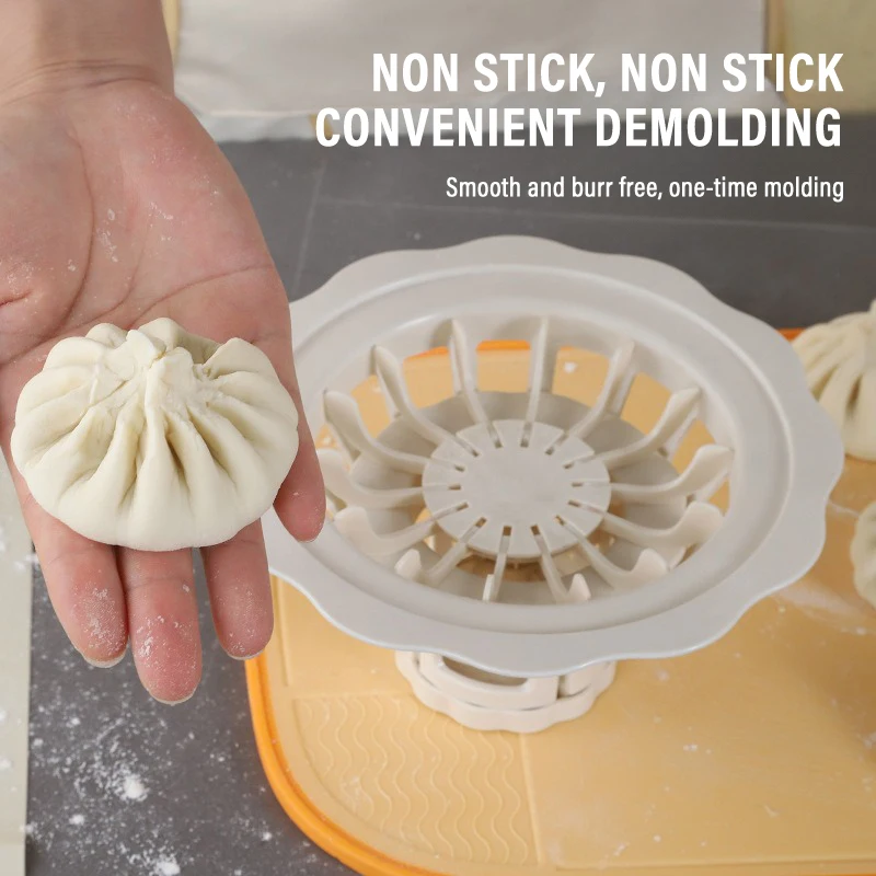 Flower Shaped Bun Dumpling Machine DIY Pastry Pie Dumpling Making Mould Kitchen Simple Homemade Buns Mold Baking Pastry Tools
