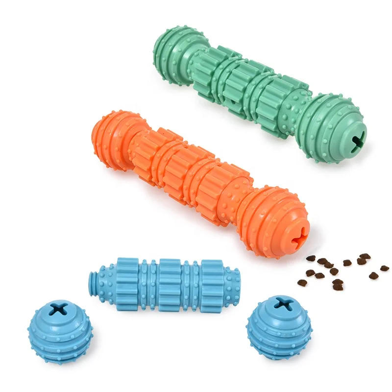 

Multifunction 3 In 1 Four Ways Use IQ Squeaker Chewer Separable Chew TPR Treat Pet Dog Toy