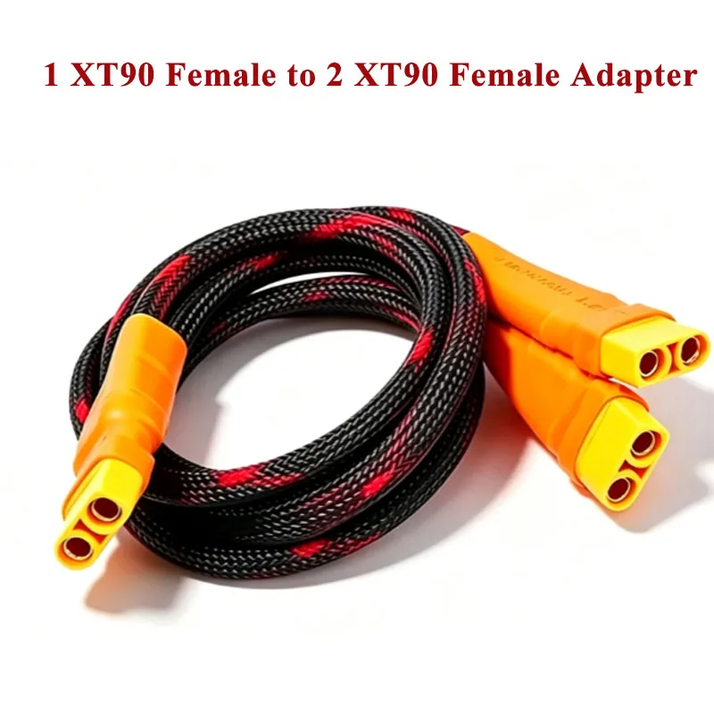 8AWG XT90 1 To 2 Splitter Cable 10AWG Tin Plated Pure Copper Special Soft Silicone Wire XT90 Male To Female Extension Line